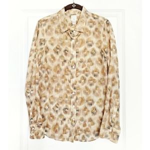 J Crew printed silk blend 'the perfect shirt'